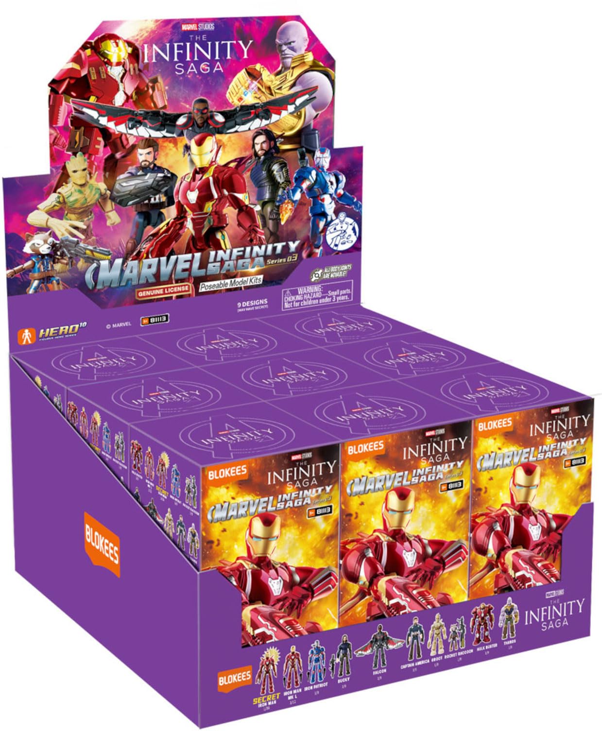 

Doyusha Marvel Infinity Saga Series 03 9-piece Box Set Blokees