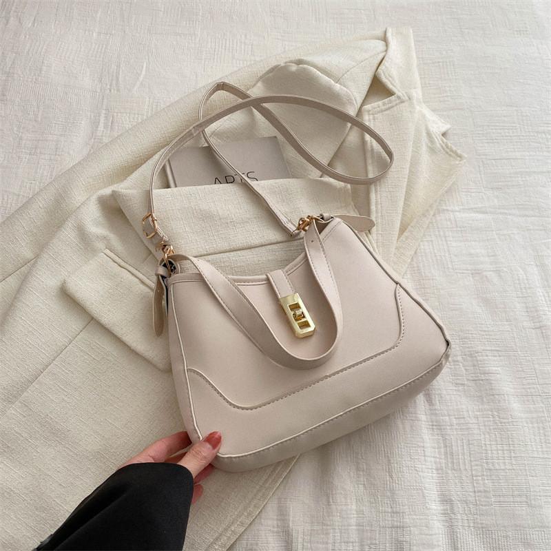 2024 Spring New Simple Commuter Bag Street Fashion Shoulder Bag Pu Material