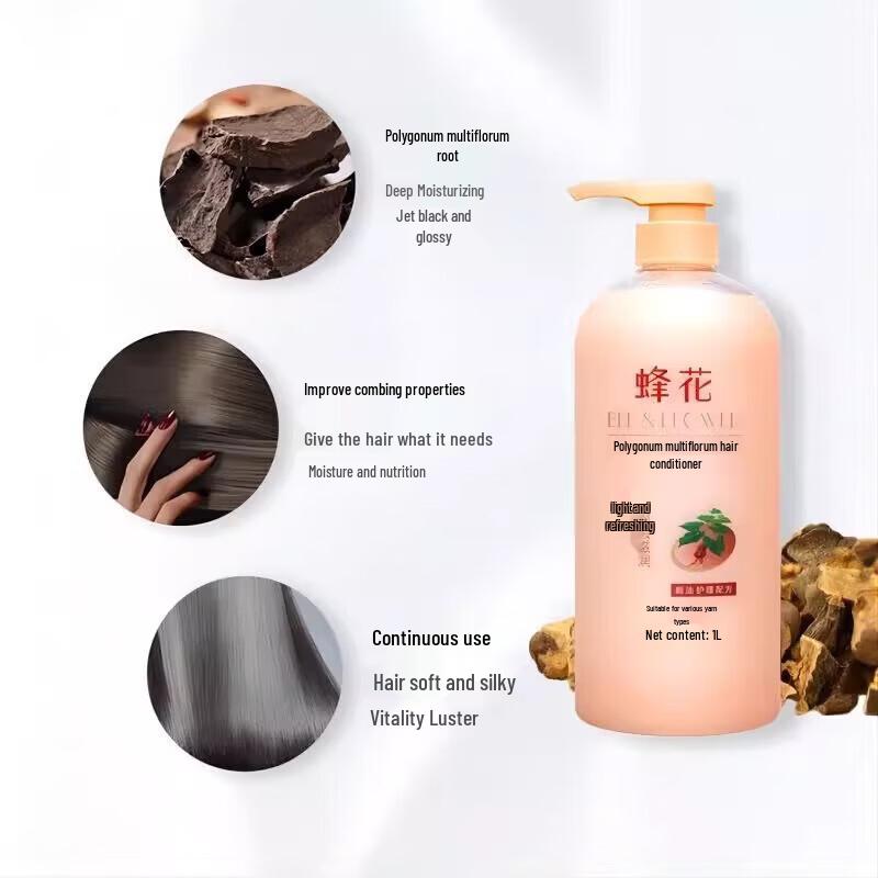 Bee Flower Oil Control Volumizing Shampoo & Fo-ti Conditioner Set