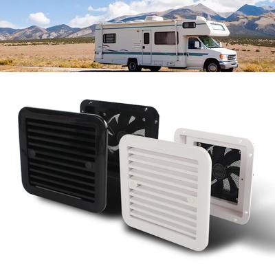 12V/24V Starker Leiser Wind Wohnmobil Lüftungsgitter mit Lüfter Seitenluftabsaugung für Anhänger Wohnwagen Camper Automobil Wasserdichter Ausgang