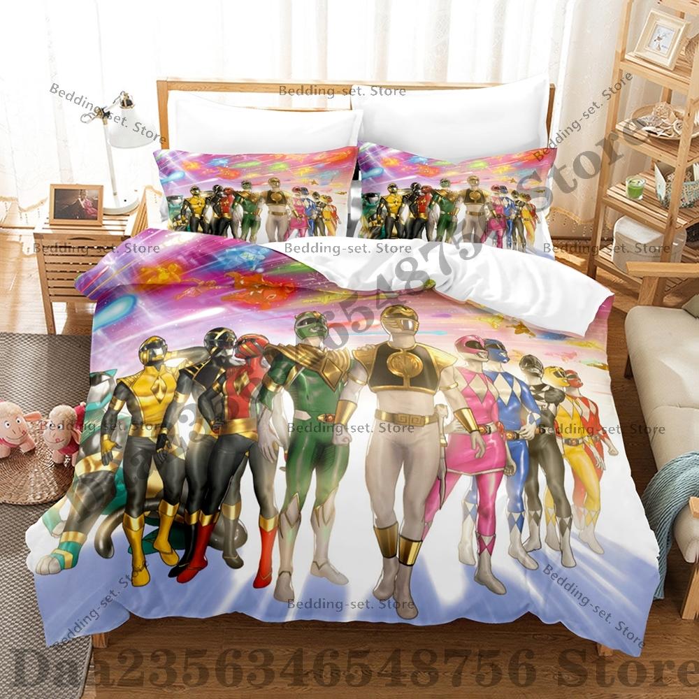 Comforter Personality Mighty Morphin Bedding Set Single Twin Full Queen King Size Bed Set Kids Bedroom s Anime Bed