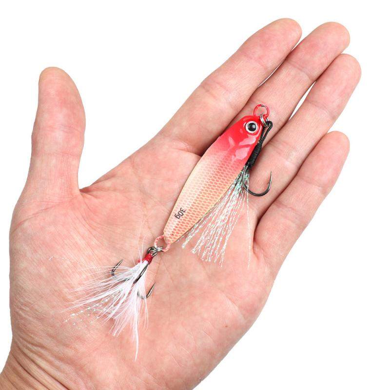 Luminous Jigging Lure for Long Casting7g30gFeather Hook Sea Fishing Floating Shore Mackerel Special Bait