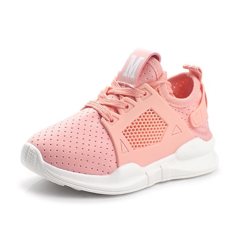 New Kids Boy Girl Fashion Shoes With Breathable Mesh Material And Non-slip Rubber Sole