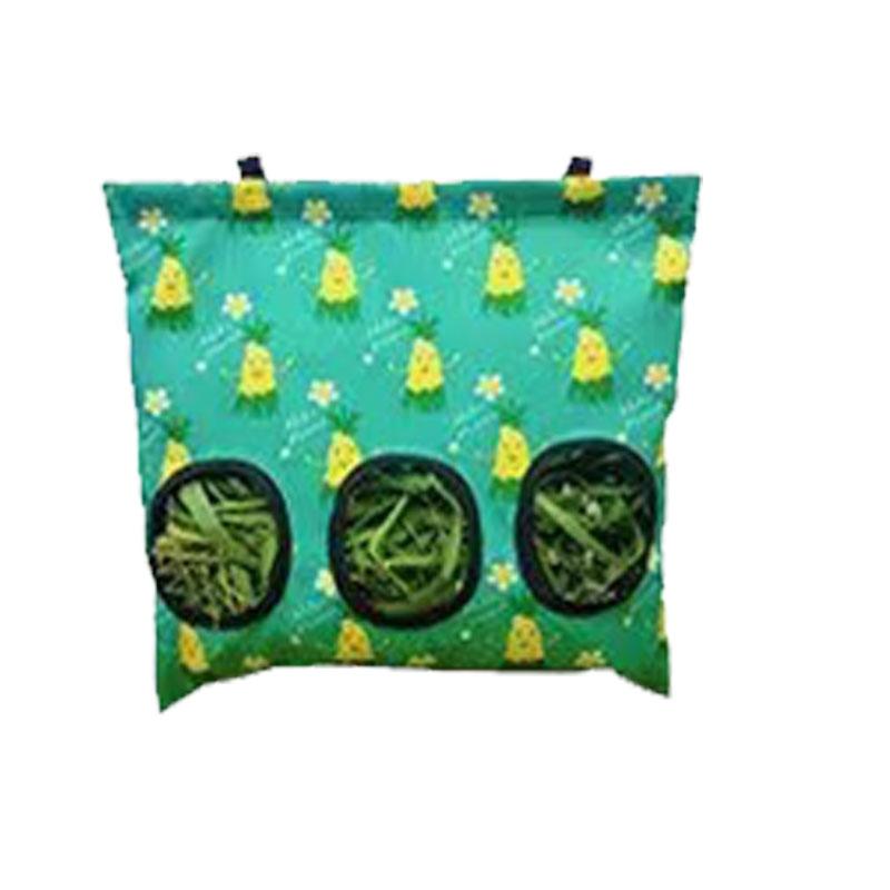 2/3 Holes Hanging Hay Bag for Bunny Guinea Pigs Small Animal Feeder Rabbit Food Dispensers Bag Cage Accessories Pet Feeding Bag