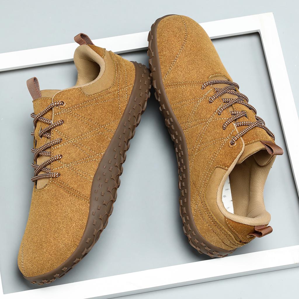 TUINANLE Mid Top Barefoot Shoes Mens Womens Wide Toe Hiking Boots Outdoor Non-Slip Trail-Running Shoes