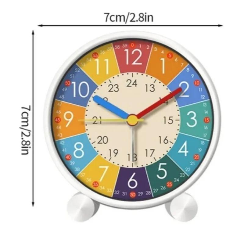 

Children s Educational Alarm Clock Desktop Teaching Clock Round Silent Early Education Home Decorate Bedroom Decoration Child белый