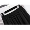 DIMANAF Summer 2025 Plus Size Women Loose High Waist Basic Elastic Pants Casual Trousers Long Wide Leg Pants