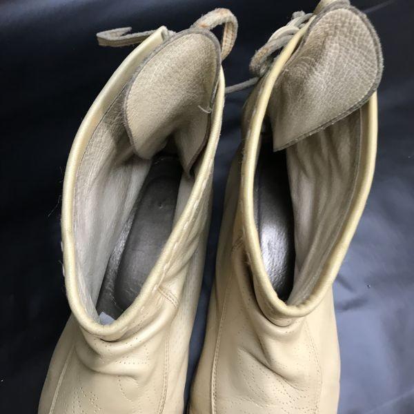 Au BANNISTER Genuine Leather Lace Up Short Boots Beige Women’s Size 23.5 24.5(USED)