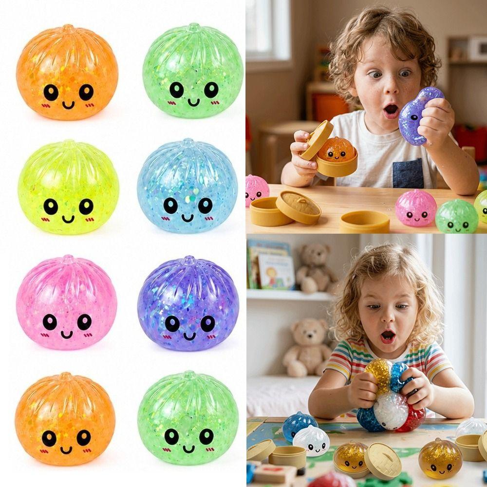 Glitter Dumplings Blind Box Squeeze Toy Stress Relief Sensory Ball For Stress Anxiety Relief