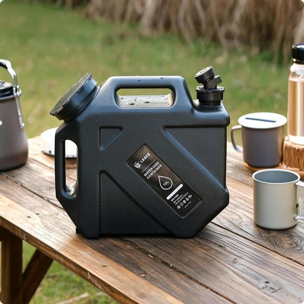 Contenant d'eau Seau de qualité alimentaire avec robinet pour campeurs, voyageurs, road trips Vert armée