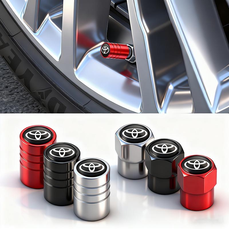 2026 Neu Für Toyota Toyota Auto Reifen Rad Ventilkappen Abdeckung Wildleder Auto Schlüsselanhänger Ring Schlüsselanhänger Für Toyota GR Corolla Yaris Aygo Pr