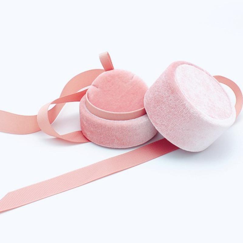 Розовая бархатная бабочка лента бархатная шкатулка для украшений ожерелье кольцо шкатулка для украшений