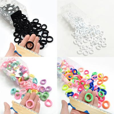 100 Stück Mode Damen Mädchen Bonbonfarbe Elastisches Haarring Seil Pferdeschwanzhalter Haarschmuck