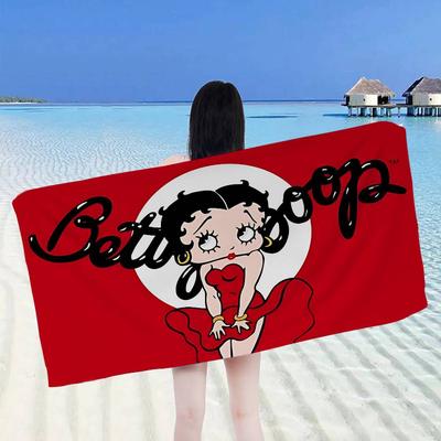 B-Betty Girl B-Boops Microfiber Blanket Quick Drying Beach Towels Oversized Printing Super Absorbent Pool Towel Blanket