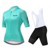 Womens Cycling Jersey Set Quick Dry Breathable Short Sleeve Bike Outfit Slim Fit Sportswear
