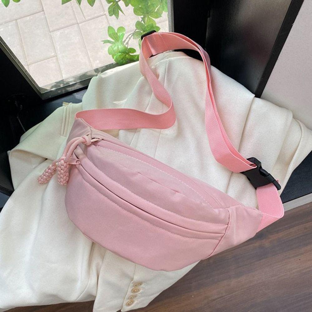 Ladies Canvas Crossbody Bags Solid Color Women Sling Waist Pack Women's Chest Bag Waterproof Hiking Bag Handbags
