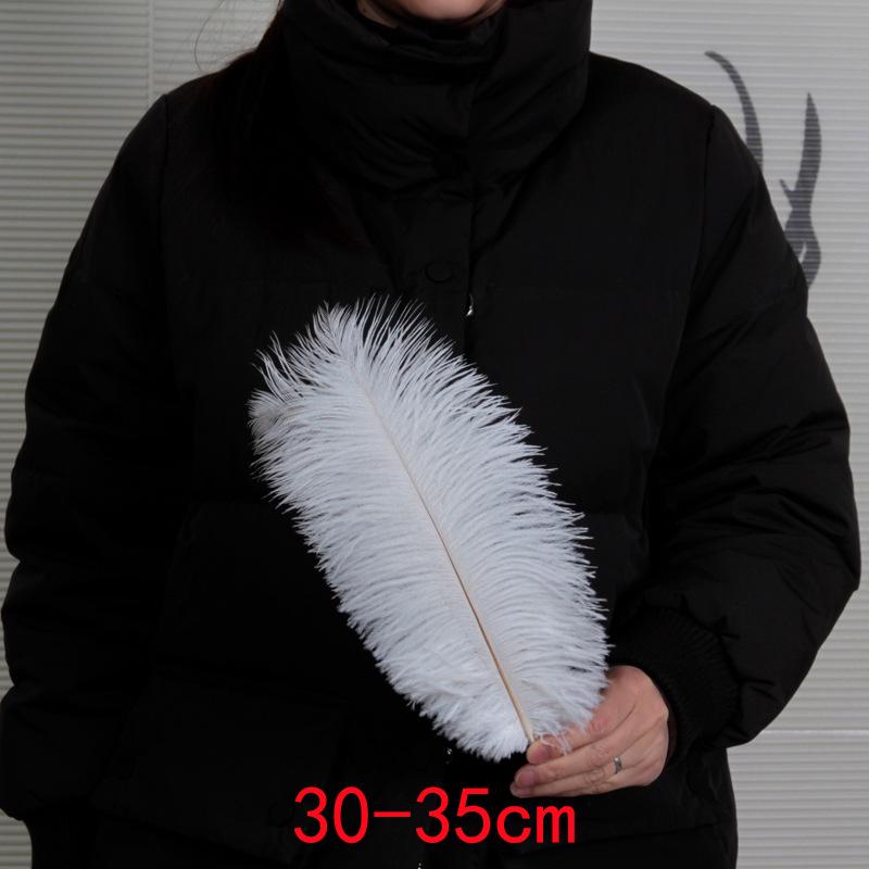 Bílá pštrosí pera 15-80 cm pro osvětlení, výzdobu svatební uličky, fotografické rekvizity a ozdoby do váz