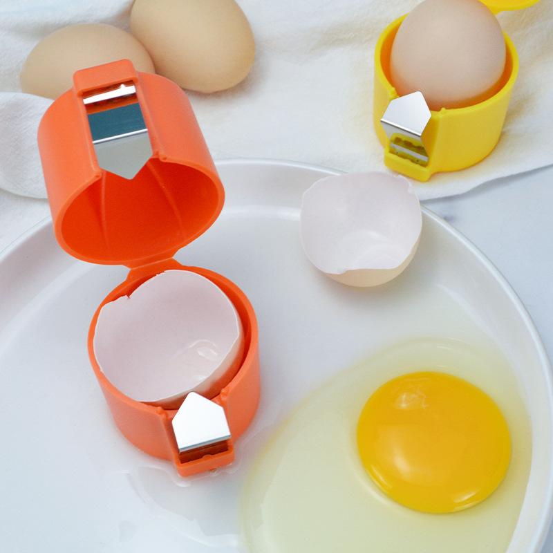 Hot Sale Egg Topper Shell Cutter Beater Raw Egg Cracker Separator Filter Egg Opener Yellow/Orange/Rose red Kitchen Baking Tools