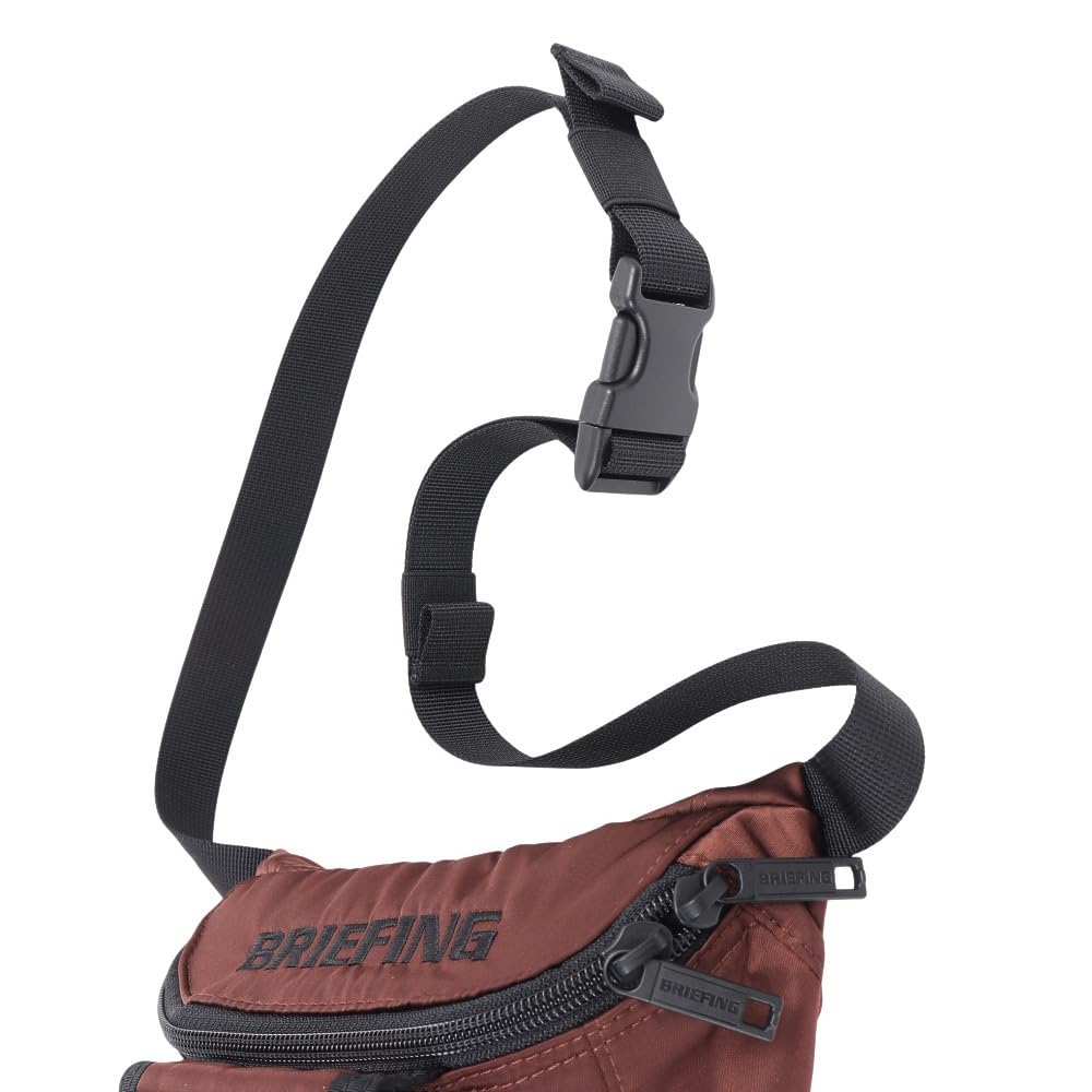 BRIEFING Golf Bag, Round Waist Pouch with Hole, BRG233E60-023 (BrownFMen's)