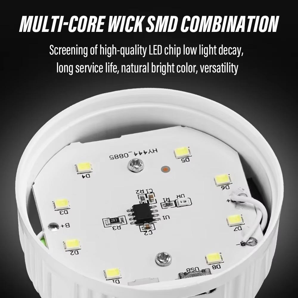 New USB Rechargeable LED Lamp Bulbs 30W Super Bright Emergency Light Waterproof Portable Hook Camping Light Fishing
