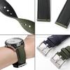 18mm 20mm 22mm Nylon+Skóra Pasek do Zegarka Oddychająca Miękka Opaska na Nadgarstek dla Omega 007 Bransoleta Mężczyźni Kobiety Szybkie Uwalnianie Akcesoria