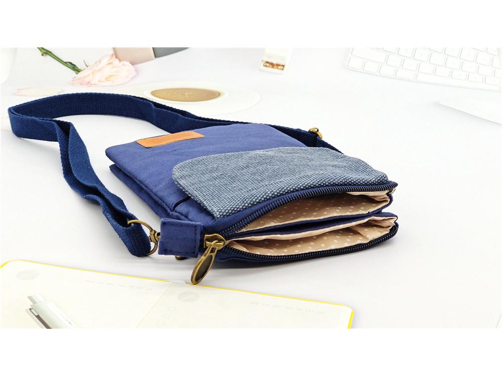 Ethnischer Stil Großbildschirm 5-lagige Baumwolle Damen Umhängetasche für Handy