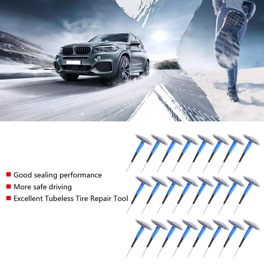 24pcs Mushroom Nail Tyre Film Tyre Cold Patch Film Rubber Tire Wheel Repair Parts Integral Plug 4/6mm Car Motorcycle Universal
