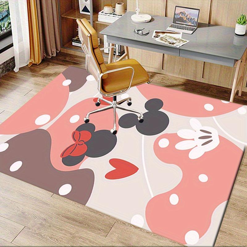 Office Rug Mickey Mouse, Minnie Mouse theme 3D Printed Anti-Slip Rug-Machine Washable for Living Room
