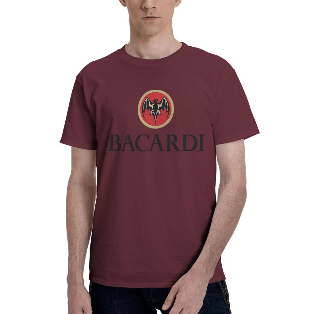 Bacardi Rum Logo 100% Baumwolle Lässig Atmungsaktiv Bequem Mann Fußballtrikots 2025 Herren T-Shirt