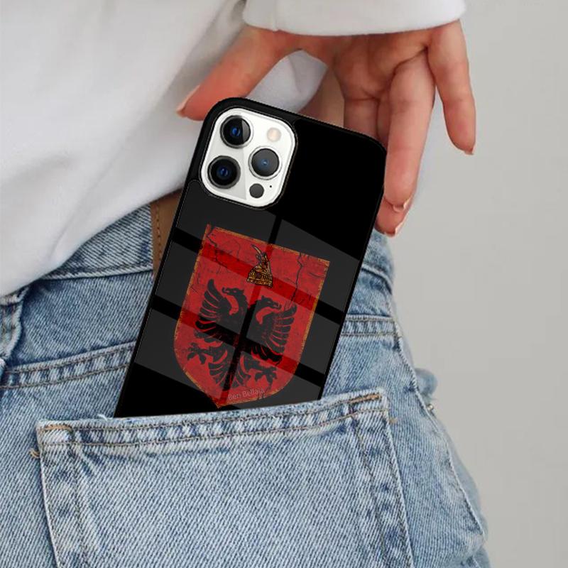 Albania Flag Phone Case Magesafe Magnetic Wireless Charge Cover For IPhone 16 11 12 13 14 15 Pro Max Plus Mini