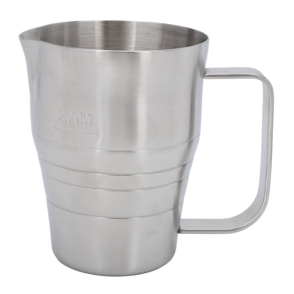 Silver Milk Frother Pitcher Stainless Steel Milk Steaming Pitcher Milk Frothing Cup  Latte Art