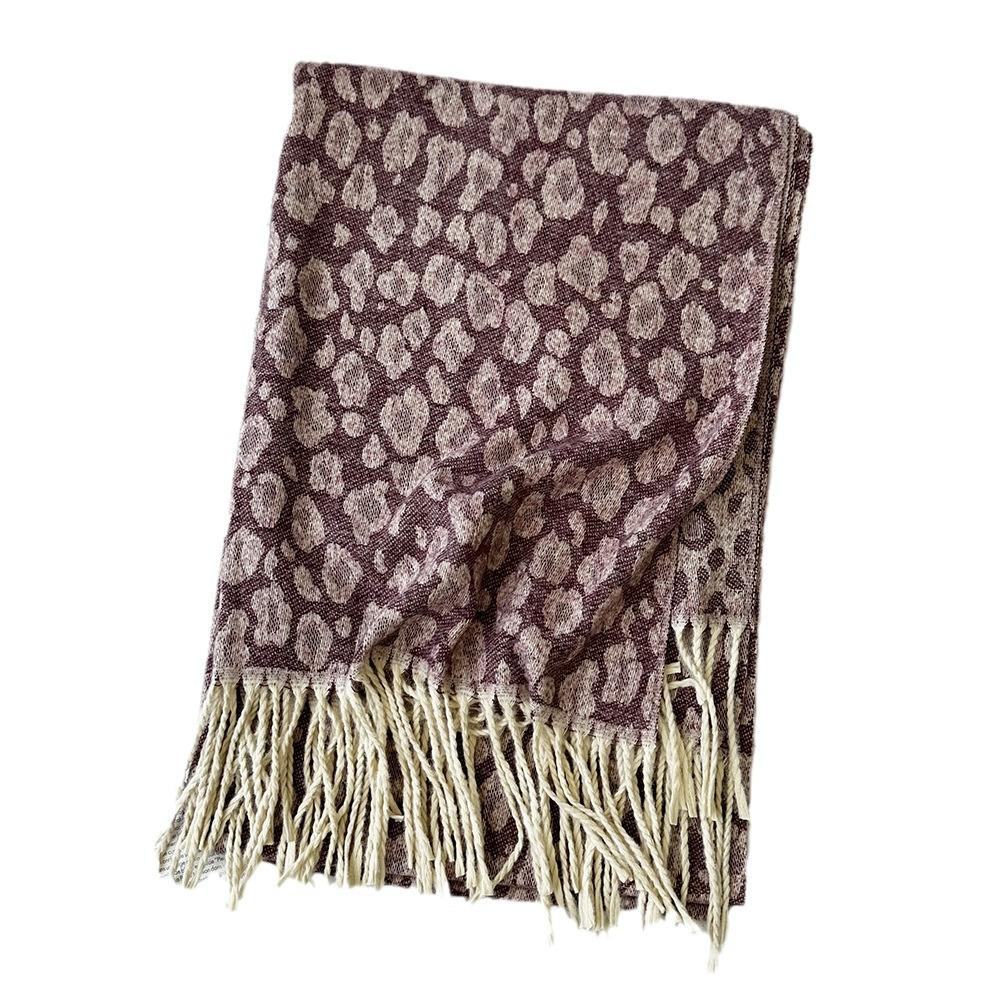 Long Tassel Imitation Cashmere Scarf and Shawl with High End Feel. New Lotus Warm Long Scarf for Autumn and Winter.