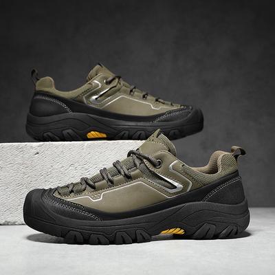 Retro Style Men Sports Shoes Casual Leather Sneakers Non-slip Male Running Shoes Leisure Walk Treking Footwear Hiking Trainers
