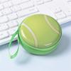 Small Ball Purses With Wristband Football Basketball Dinosaurs Printed Zipper Pouch For Coin Card Key Storage Earphone Box