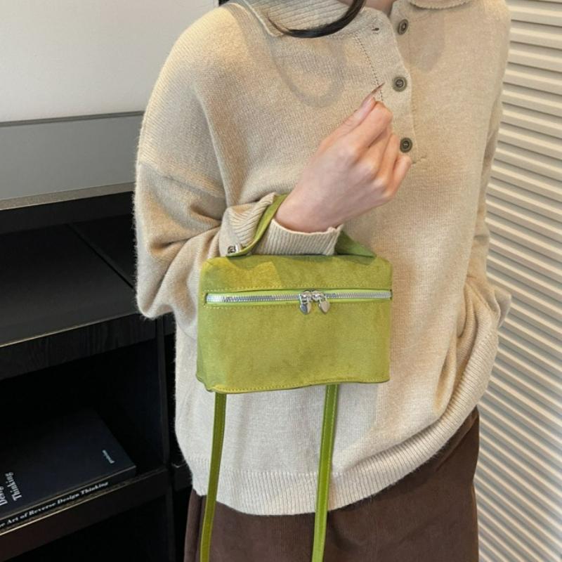 Autumn Winter Premium Suede Tote Bag Texture Simple and Versatile Crossbody Shoulder Bag Retro Vintage Stylish Lunch Box Bag