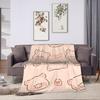 Cartoon L-Lulu Schwein Warme Weiche Decken Reise Büro Überwurfdecke Street Trend Sofa Stuhl Flanell Tagesdecke Schlafsofa Abdeckung