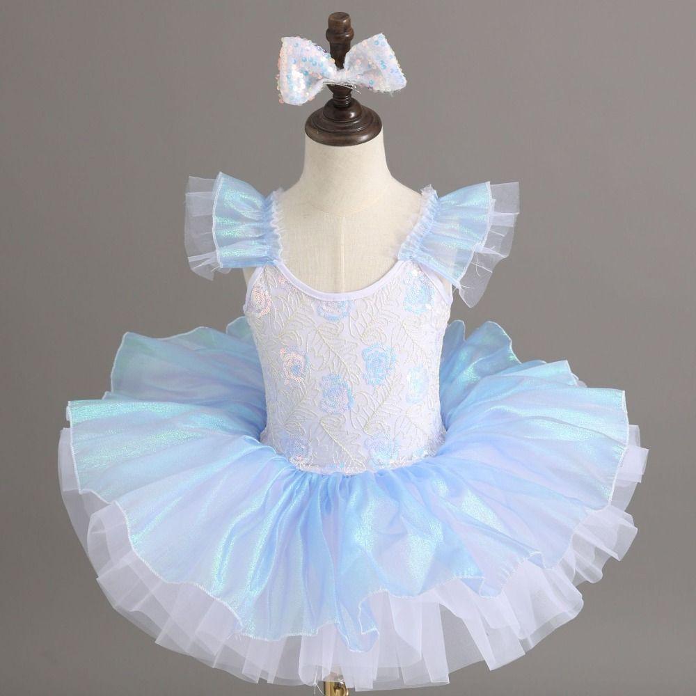 Sequin Ballet Tutu Dance Skirts Modern Performance Clothes Fashion Dance Costume  Kids Girls