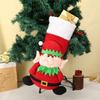 Cloth Christmas Stocking Large Capacity Durable Christmas Candy Bag Cartoon Style Hanging Design Christmas Tree Pendant