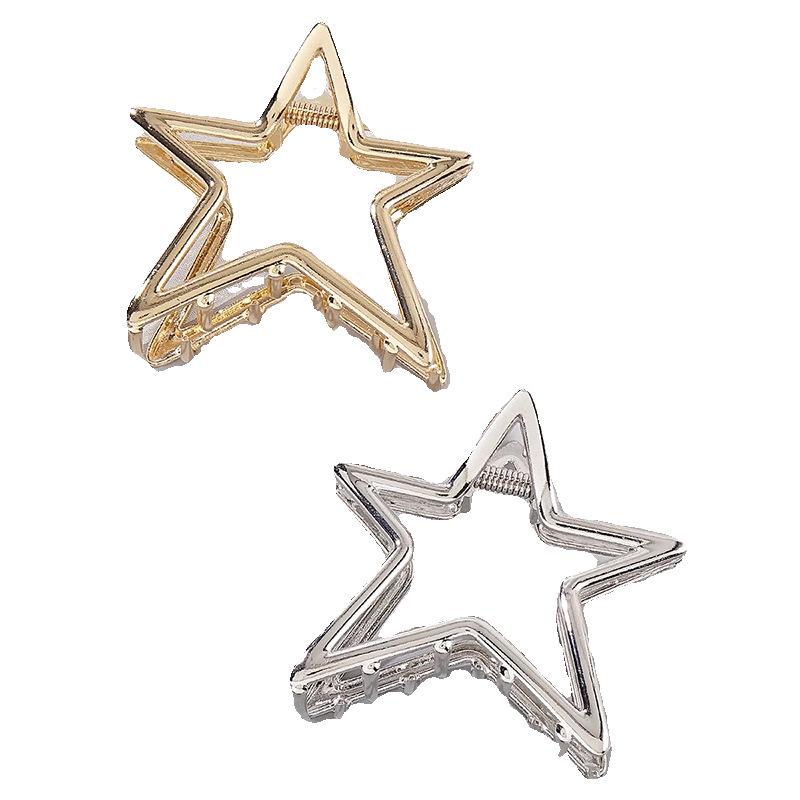 2024 Hollow Star Metal Claw Hair Clip for Women - Small Shark Clip Hair Accessories