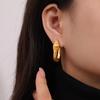 Niche Design Snake Earrings Fashion Personality Titanium Steel Gold-Plated Diamond Earrings Same Earrings