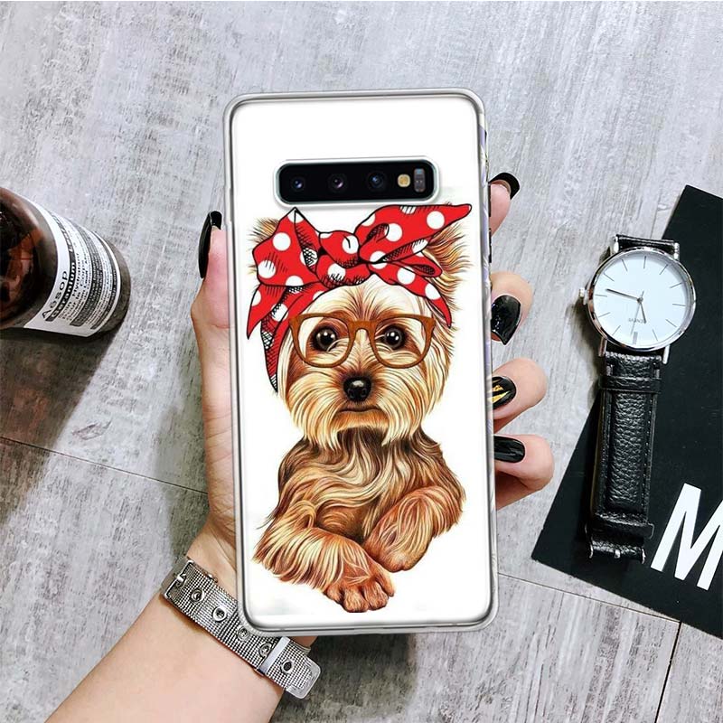 Yorkshire Terrier Dog Puppy Phone Case For Samsung Galaxy S20 FE S10 Plus S21 S22 Ultra S10E S9 S8 S7 Edge J4 + Fundas Cover