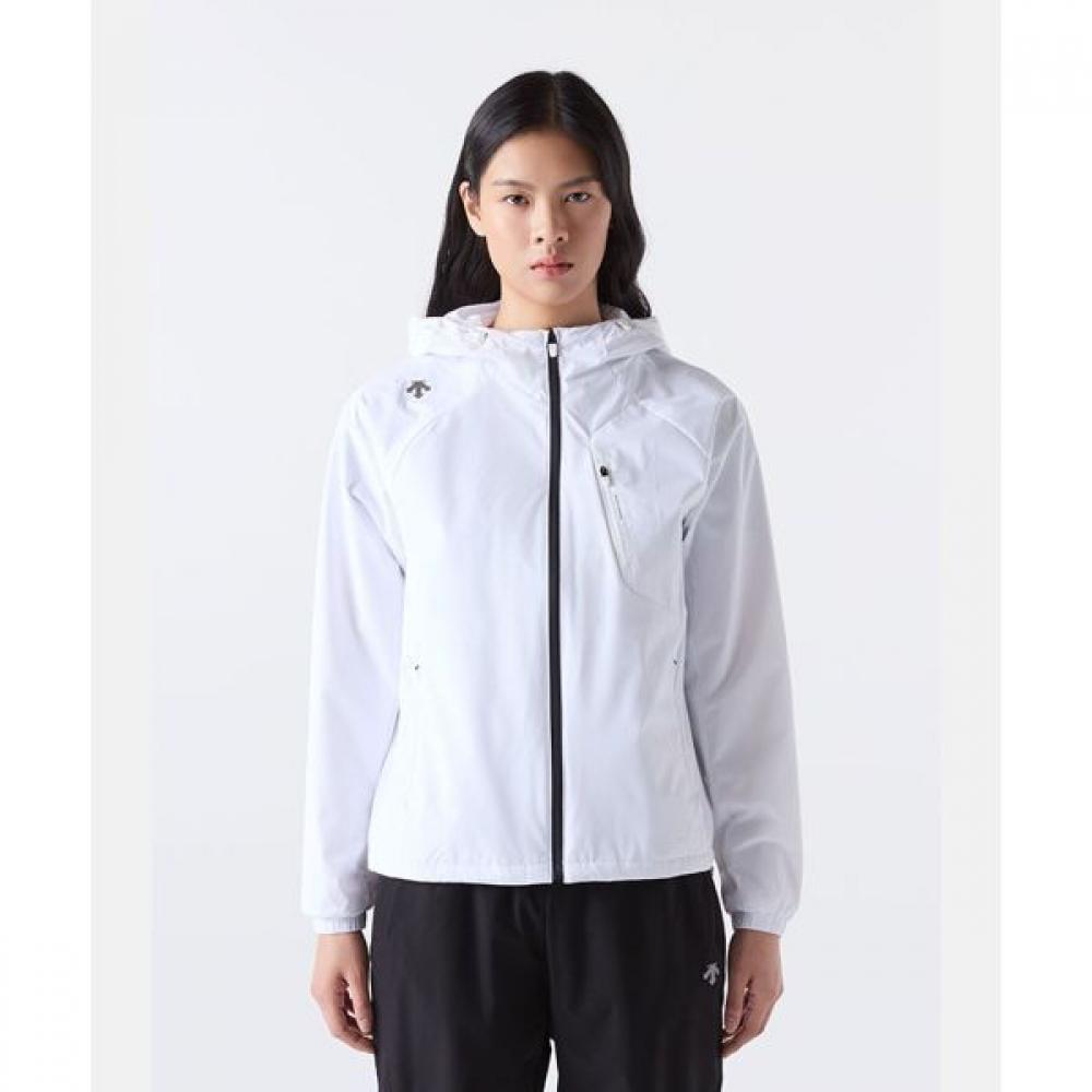 

Ветровка Descente Running с капюшоном и сетчатой подкладкой белого цвета WHT0WHITE/100