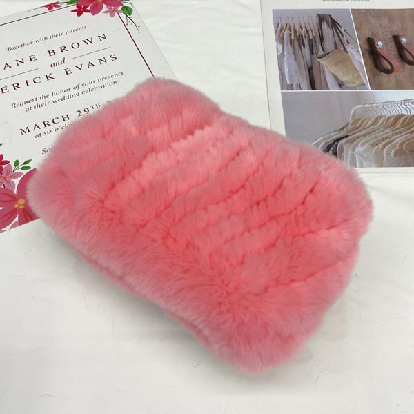 Rabbit Fur Scarf Women Winter Warm Knitted Neck Warmer Fashion Stylish Ring Scarves
