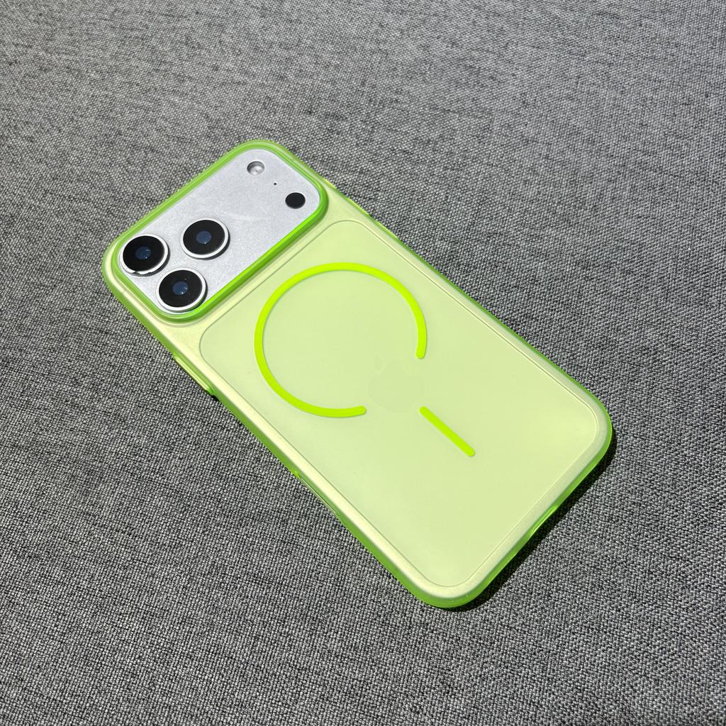 Soft sand fine ring magnetic mobile phone case Apple 17ProMax matte ultra-thin skin iphone15/14/16 hard case