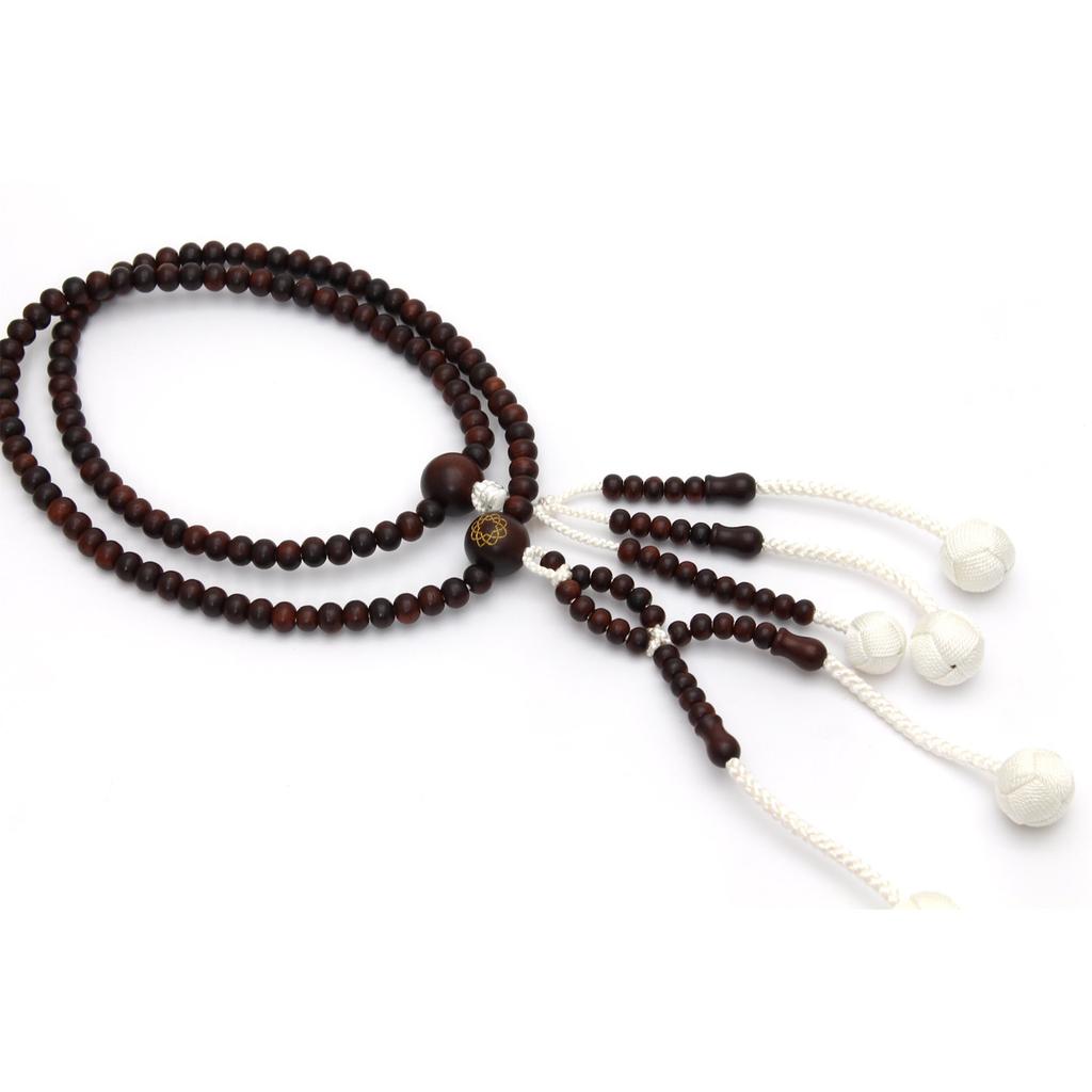 Soka Gakkai Prayer Natural Solid Engraved with the Soka Gakkai Mark SGI Prayer Beads Beads, Rosewood, High-quality Tassel, (unisex),