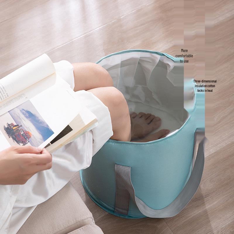 Winter Portable Multifunctional Foot Bath Bucket - Insulated & Foldable for Home or Dorm Use