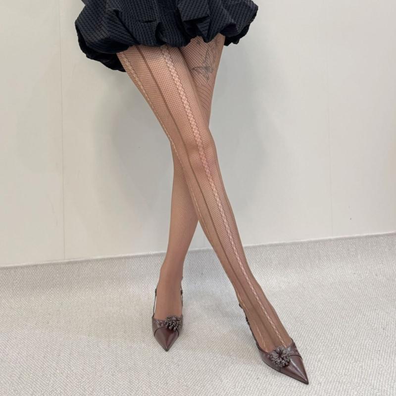 Patterned Fishnet Stockings Leggings,High Waist Tights Stockings for Women,Fishnets Thigh High Stockings Pantyhose