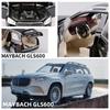 1/24 BENZ Maybachs GLS-klasse GLS600 Legeringsbilmodell Støpte metallleketøybilmodellsamling Lydlys Simuleringsbil Leker til barn Gave