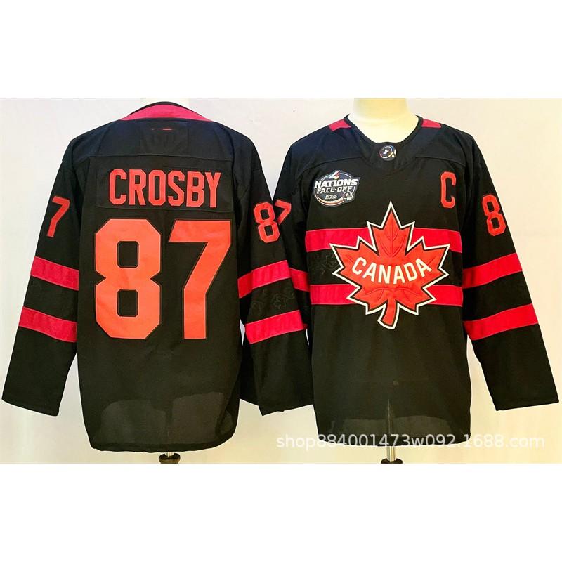 Vintage Ice Hockey Jersey Canada Team Retro Embroidered Practice Shirt Mens Cotton Blend Sportswear Training Fan Wear