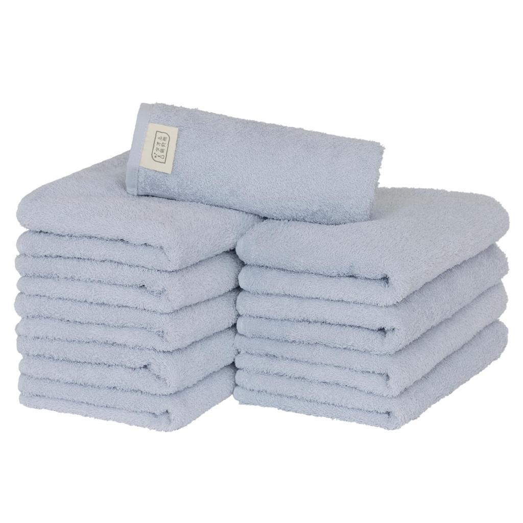 Towel Laboratory Reason for Face Light Light Pack of Easy To JapanTechnology [The Lightness] #006 Towels, Blue, Ultramarine, 10, Quick-Drying, Thin,